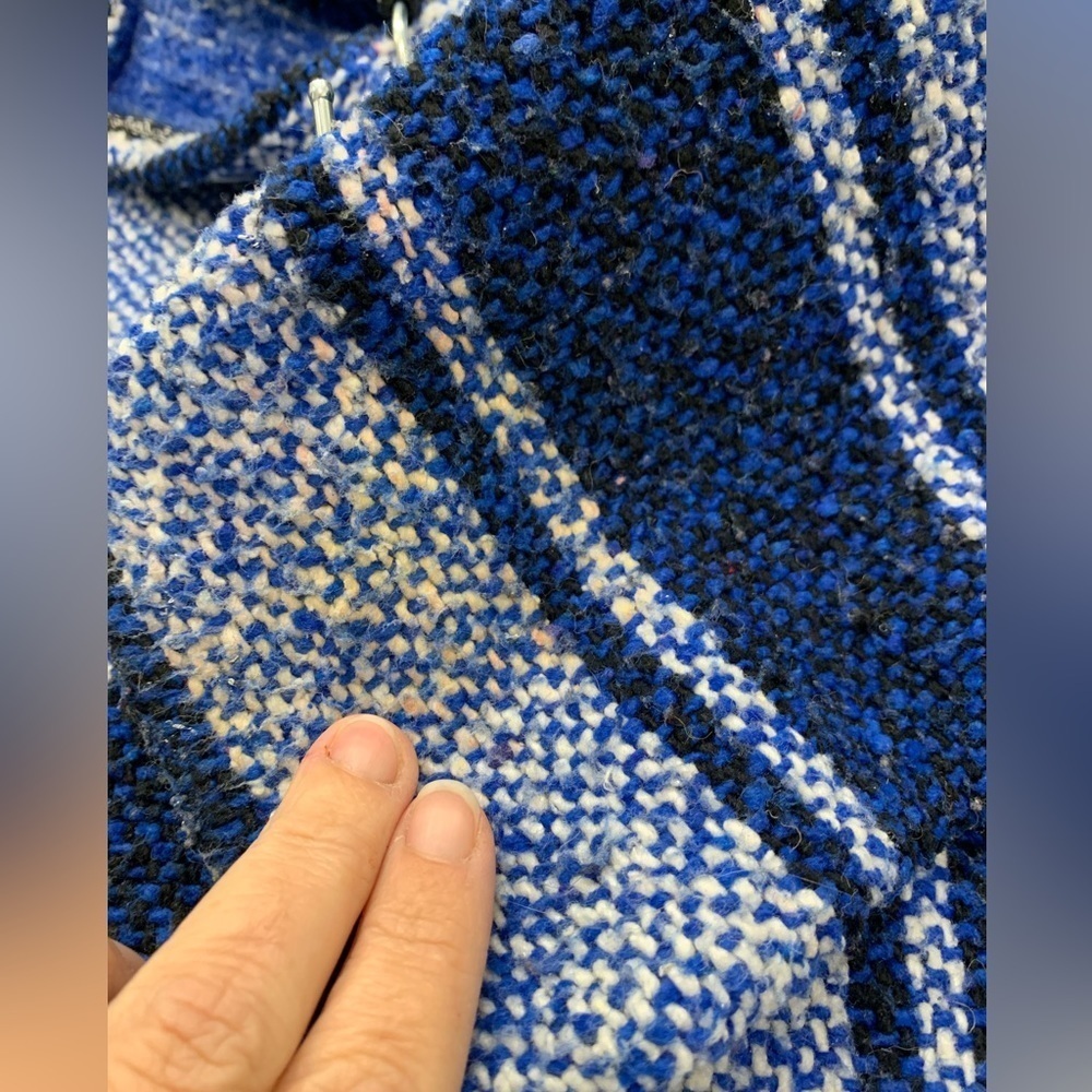 Baja Poncho Hoodie Blue Size L - Picture 4 of 5